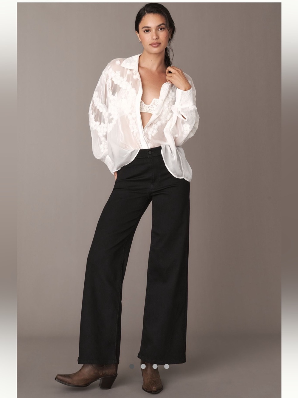 FRAME Le Slim Palazzo High-Rise Wide-Leg Jeans
